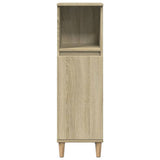3 Piece Bathroom Furniture Set Sonoma Oak Engineered Wood - Close-Up Angle