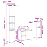 3 Piece Bathroom Furniture Set Sonoma Oak Engineered Wood - Extra Image