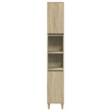 3 Piece Bathroom Furniture Set Sonoma Oak Engineered Wood