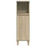 3 Piece Bathroom Furniture Set Sonoma Oak Engineered Wood - Close-Up Angle