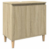3 Piece Bathroom Furniture Set Sonoma Oak Engineered Wood