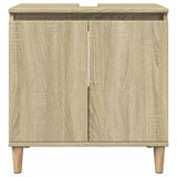 3 Piece Bathroom Furniture Set Sonoma Oak Engineered Wood