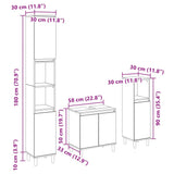 3 Piece Bathroom Furniture Set Sonoma Oak Engineered Wood - Extra Image