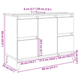 3 Piece Bathroom Furniture Set Sonoma Oak Engineered Wood - Extra Image