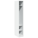 Wardrobe White 30x50x200 cm Engineered Wood - Front View