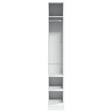 Wardrobe White 30x50x200 cm Engineered Wood - Top-Down View