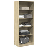 Wardrobe Sonoma Oak 80x50x200 cm Engineered Wood - Side View