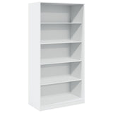 Wardrobe White 100x50x200 cm Engineered Wood - Front View