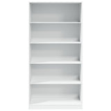 Wardrobe White 100x50x200 cm Engineered Wood - Top-Down View