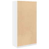 Wardrobe White 100x50x200 cm Engineered Wood - Rear View