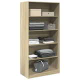 Wardrobe Sonoma Oak 100x50x200 cm Engineered Wood - Side View