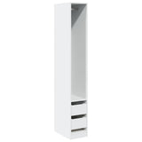 Wardrobe White 30x50x200 cm Engineered Wood - Front View