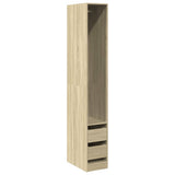 Wardrobe Sonoma Oak 30x50x200 cm Engineered Wood - Front View