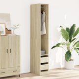 Wardrobe Sonoma Oak 30x50x200 cm Engineered Wood - Side View
