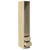 Wardrobe Sonoma Oak 30x50x200 cm Engineered Wood - 45-Degree Angle