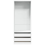 Wardrobe White 80x50x200 cm Engineered Wood