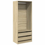 Wardrobe Sonoma Oak 80x50x200 cm Engineered Wood