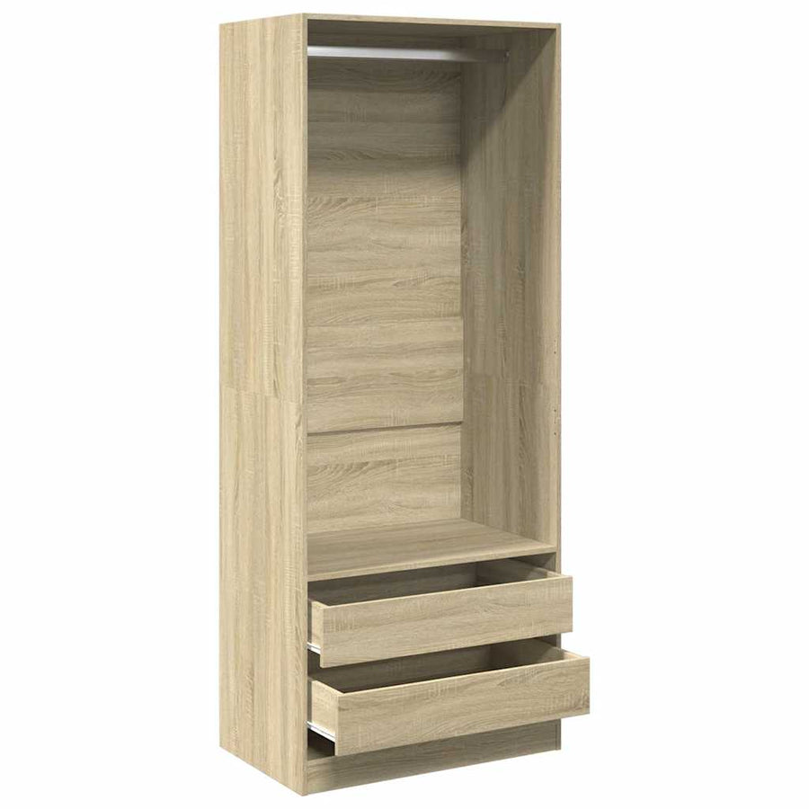 Wardrobe Sonoma Oak 80x50x200 cm Engineered Wood