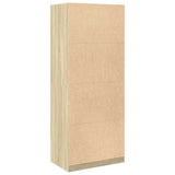 Wardrobe Sonoma Oak 80x50x200 cm Engineered Wood - Close-Up Angle