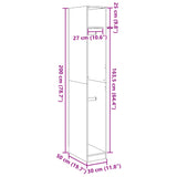 Wardrobe White 30x50x200 cm Engineered Wood - Extra Image