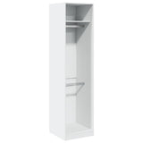 Wardrobe White 50x50x200 cm Engineered Wood - Front View