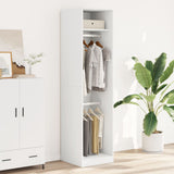 Wardrobe White 50x50x200 cm Engineered Wood - Side View