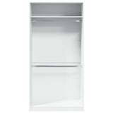 Wardrobe White 100x50x200 cm Engineered Wood - Top-Down View