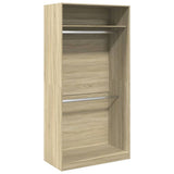 Wardrobe Sonoma Oak 100x50x200 cm Engineered Wood - Front View