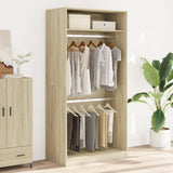 Wardrobe Sonoma Oak 100x50x200 cm Engineered Wood - Side View