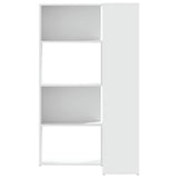 Corner Bookcase 4-Tier White 85x85x140 cm Engineered Wood - Top-Down View