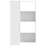 Corner Bookcase 4-Tier White 85x85x140 cm Engineered Wood - 45-Degree Angle