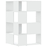 Corner Bookcase 4-Tier White 85x85x140 cm Engineered Wood - Rear View