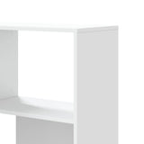 Corner Bookcase 4-Tier White 85x85x140 cm Engineered Wood