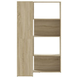 Corner Bookcase 4-Tier Sonoma Oak 85x85x140 cm Engineered Wood - 45-Degree Angle