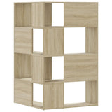 Corner Bookcase 4-Tier Sonoma Oak 85x85x140 cm Engineered Wood - Rear View