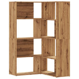 Corner Bookcase 4-Tier Artisian Oak 85x85x140 cm Engineered Wood - Front View