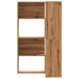 Corner Bookcase 4-Tier Artisian Oak 85x85x140 cm Engineered Wood - Top-Down View