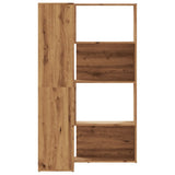 Corner Bookcase 4-Tier Artisian Oak 85x85x140 cm Engineered Wood - 45-Degree Angle