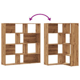 Corner Bookcase 4-Tier Artisian Oak 85x85x140 cm Engineered Wood - Close-Up Angle