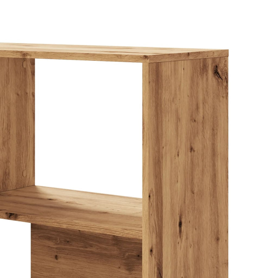 Corner Bookcase 4-Tier Artisian Oak 85x85x140cm Engineered Wood