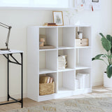 Bookcase White 102x32x108 cm Engineered Wood - Side View