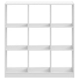 Bookcase White 102x32x108 cm Engineered Wood - Top-Down View