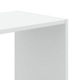 Bookcase White 102x32x108 cm Engineered Wood - Close-Up Angle