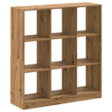 Bookcase Artisian Oak 102x32x108 cm Engineered Wood - Front View