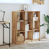 Bookcase Artisian Oak 102x32x108 cm Engineered Wood - Side View