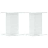 Plant Stands 2 pcs White 30x30x40 cm Engineered Wood - Front View