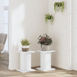 Plant Stands 2 pcs White 30x30x40 cm Engineered Wood - Side View