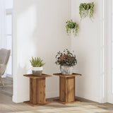 Plant Stands 2 pcs Artisian Oak 30x30x40 cm Engineered Wood - Side View