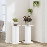 Plant Stands 2 pcs White 30x30x60 cm Engineered Wood - Side View