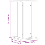 Plant Stands 2 pcs White 30x30x60 cm Engineered Wood